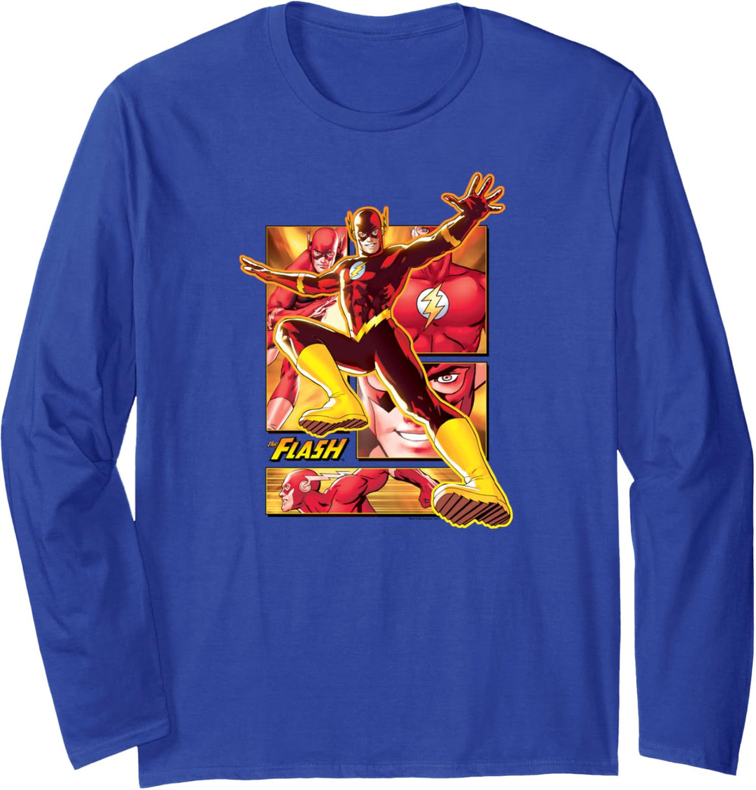 The Flash Comic Panels Langarmshirt