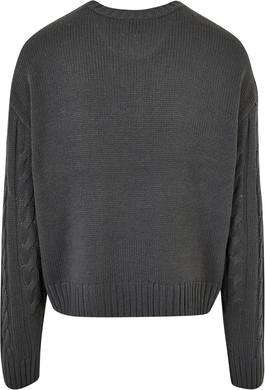 Urban Classics Boxy Sweater, legerer einfarbiger oversize Männer Strickpullover mit Zopfmuster, erhä