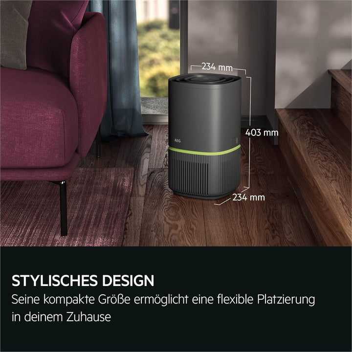 AEG Luftreiniger Pure 5000 / für bis zu 41 m²/98 m³ / Farbe: Dark Grey APO50371DG Dark Grey