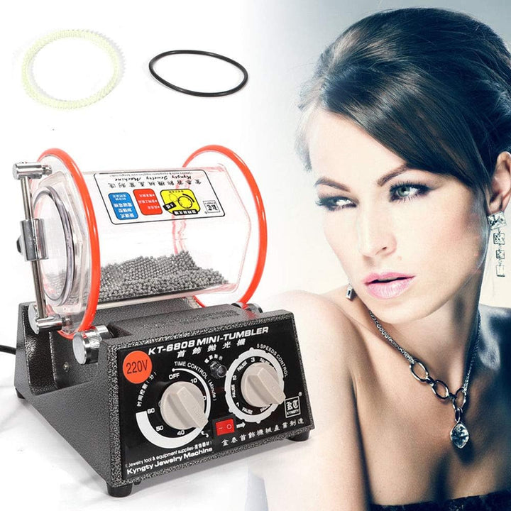 3kg Poliertrommel YUNRUX Labor-Kugelmühle Poliermaschinen Elektrische Rotary Jewelry Polisher Polier