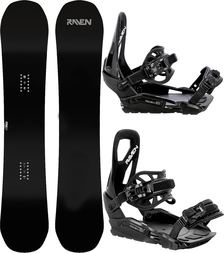 RAVEN Snowboard Set: Snowboard Pure Black + Bindung s230 Black Snowboard 151 cm + Bindung M/L s230 B