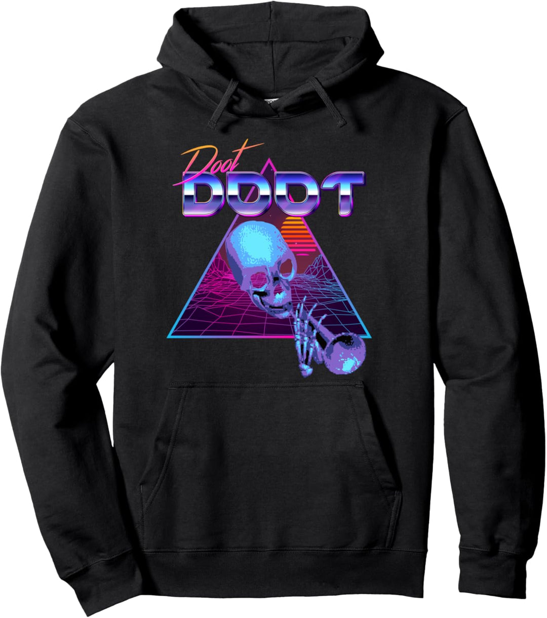 Doot Doot Mr Skeltal Synthwave Streetwear Pullover Hoodie