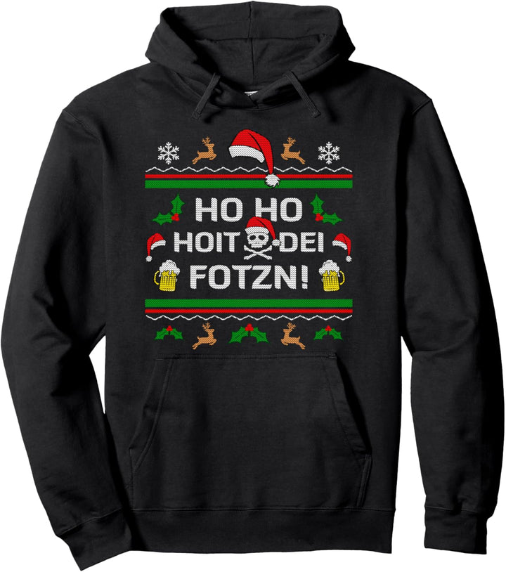 Ho Ho Hoit Dei Fotzn Weihnachten Lustiger Weihnachtspullover Pullover Hoodie