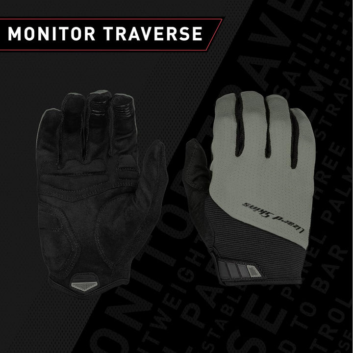 Lizard Skins Unisex Monitor Traverse-X-Large-Crimson-New22 Clothes-Gloves, Crimson, XL