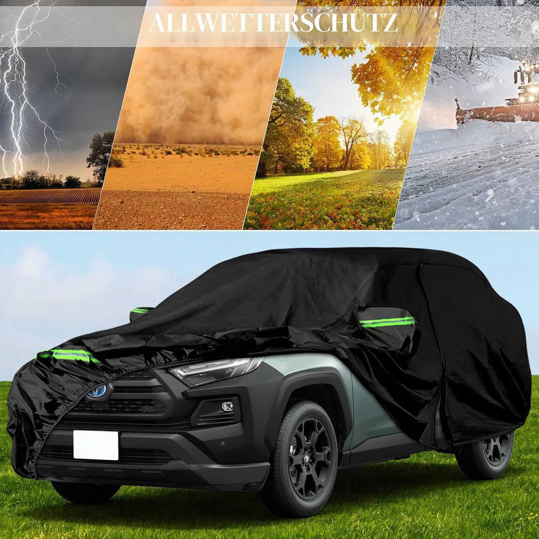 Autoabdeckung Wasserdicht Ersatz für Toyota Rav4 SUV 2012-2023, Vollgarage Autoplane Staubdicht UV-S