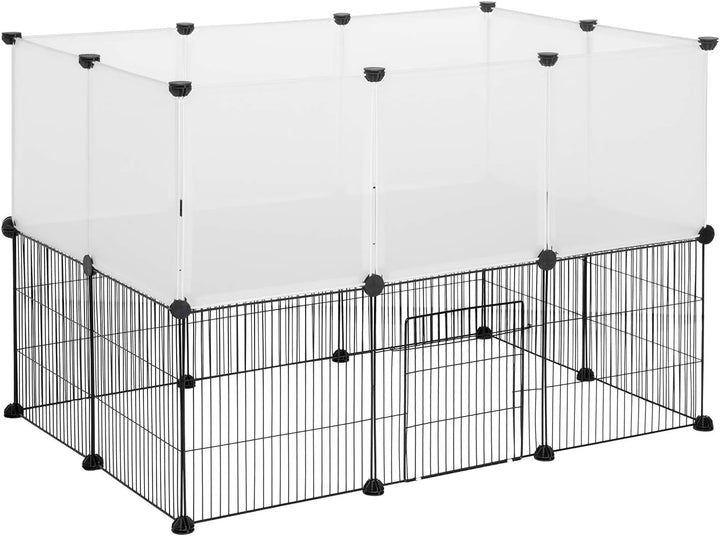 EUGAD Freigehege für Kaninchen, Meerschweinchen Gehege, Welpenauslauf Kleintiergehege inkl. Tür, Fre
