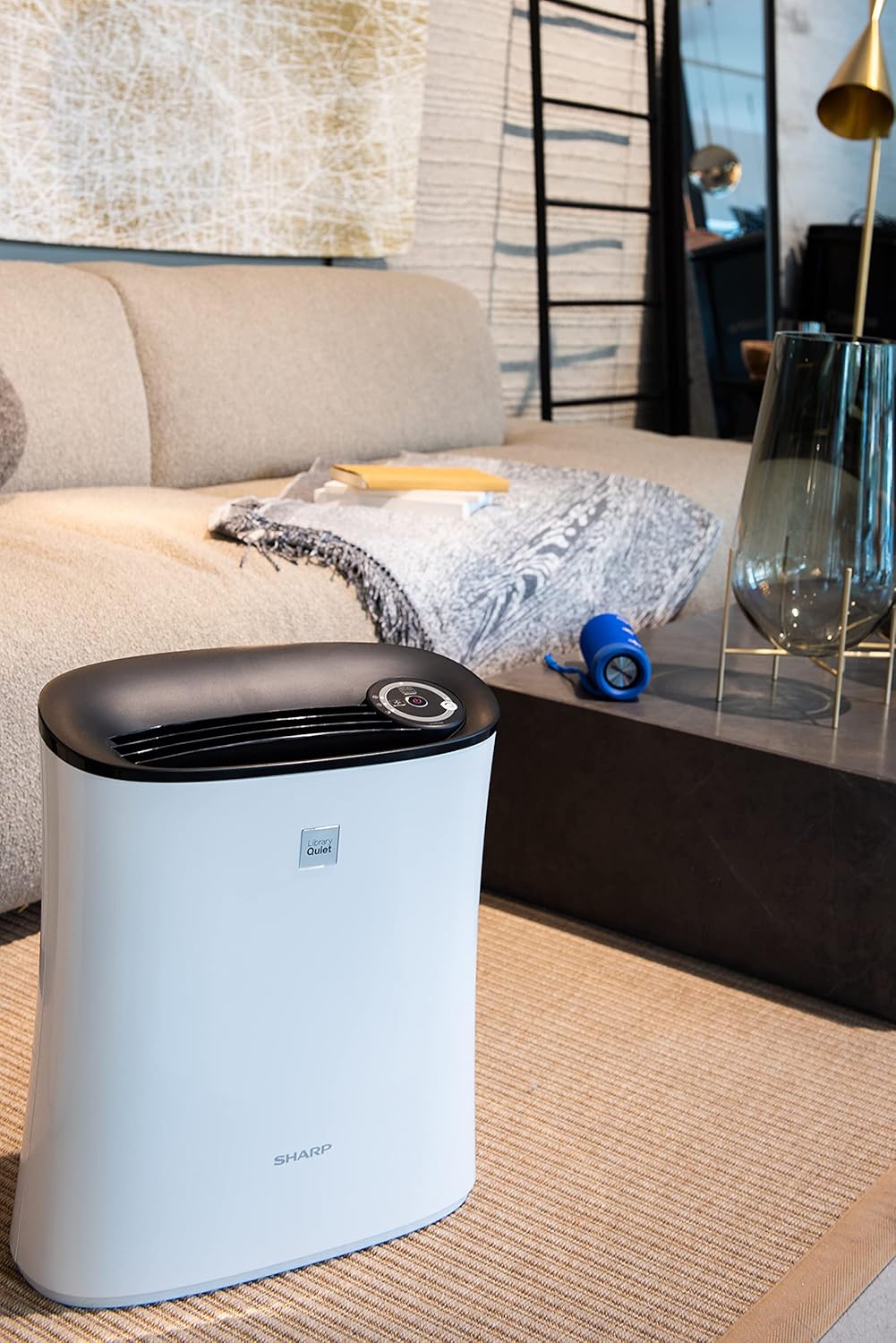 SHARP UA-PE30E-WB Luftreiniger für Räume bis zu 21 qm, 2-Stufen Filtersystem (Vorfilter, HEPA-Filter