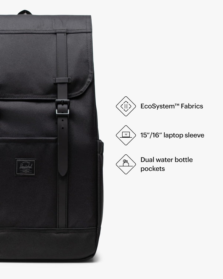 Herschel Unisex Retreat Rucksack Rucksack (1er Pack) Einheitsgrösse Black Tonal, Einheitsgrö&#x