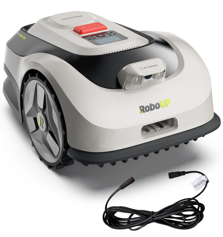 Raccoon 2 SE Mähroboter mit 5m Verlängerungskabel für Ladestation, für Rasenfläche bis 600qm, Smarte