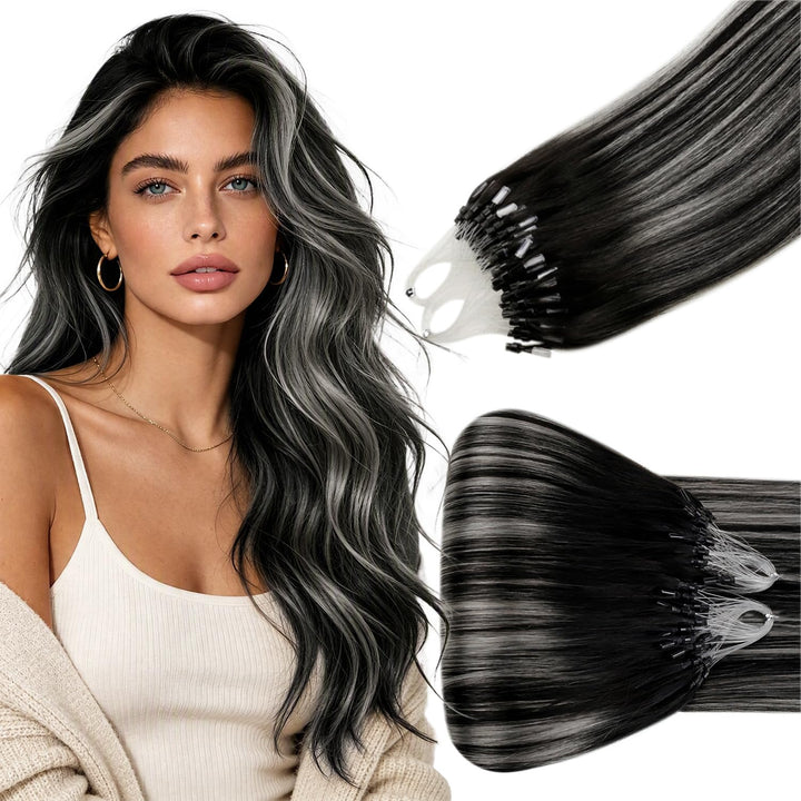 Hetto Microring Extensions Echthaar Balayage Microring Echthaar Extensions Remy Micro Ring Haarverla