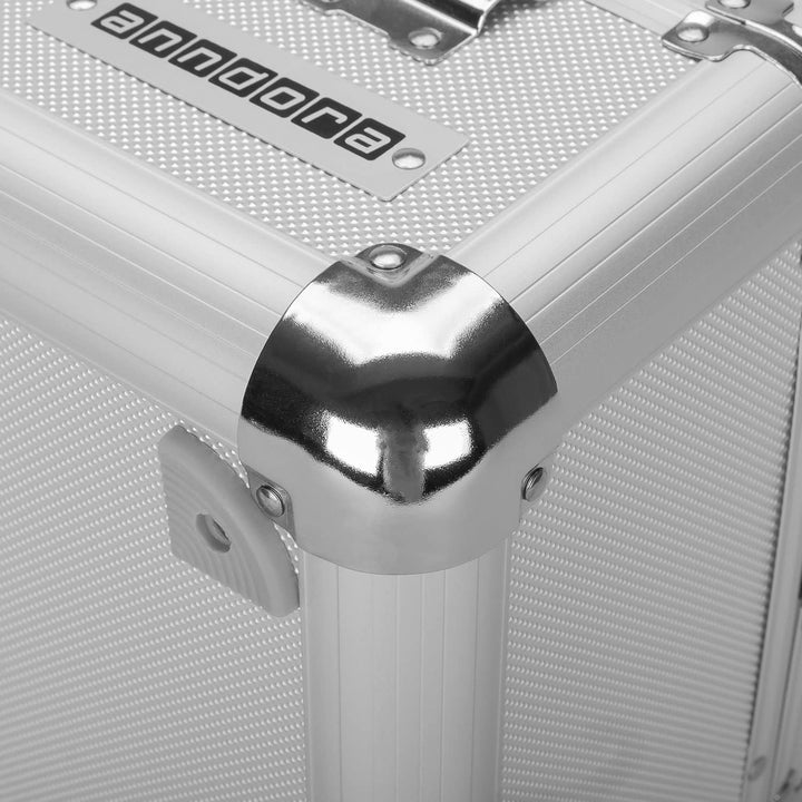 anndora Beauty Case Kosmetikkoffer - Stilvoller Schmuckkoffer, Schminkkoffer mit robustem Aluminiumr