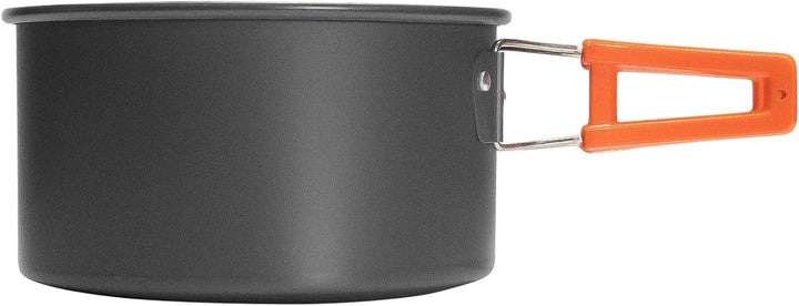 Grafner Premium Camping Kochgeschirr Set 11-teilig, stabiles Aluminium mit Antihaftbeschichtung, kle