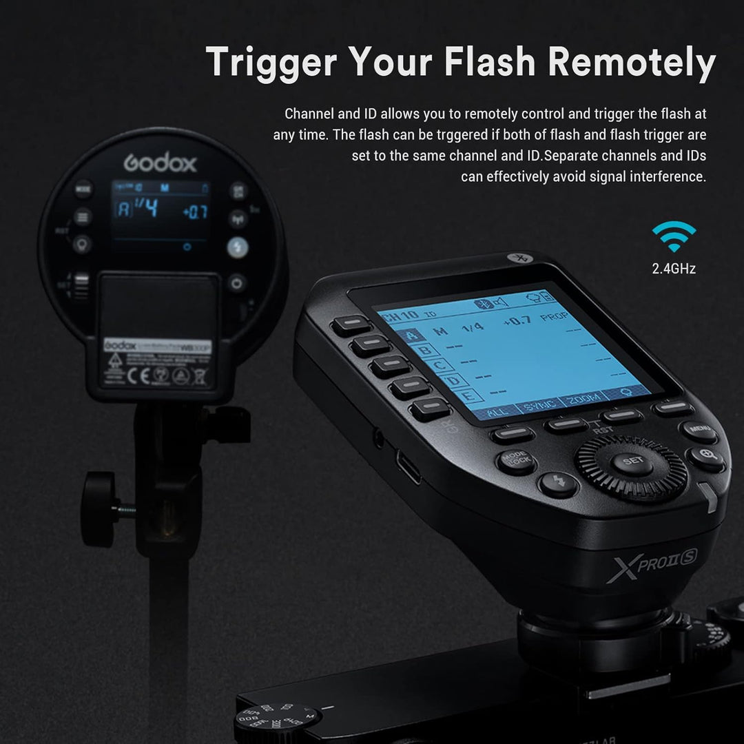 Godox XProII-S TTL Wireless Flash Trigger, 2.4G Wireless HSS 1/8000s Flash Transmitter Compatible fo