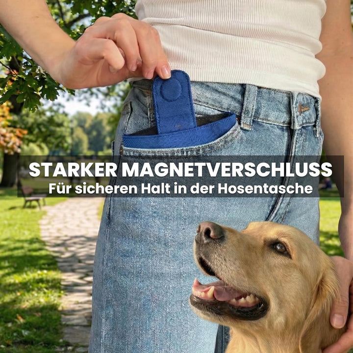 DOGOPAL Leckerlitasche für Hunde mit Magnetverschluss, kompakter Leckerlibeutel für Hundetraining, s
