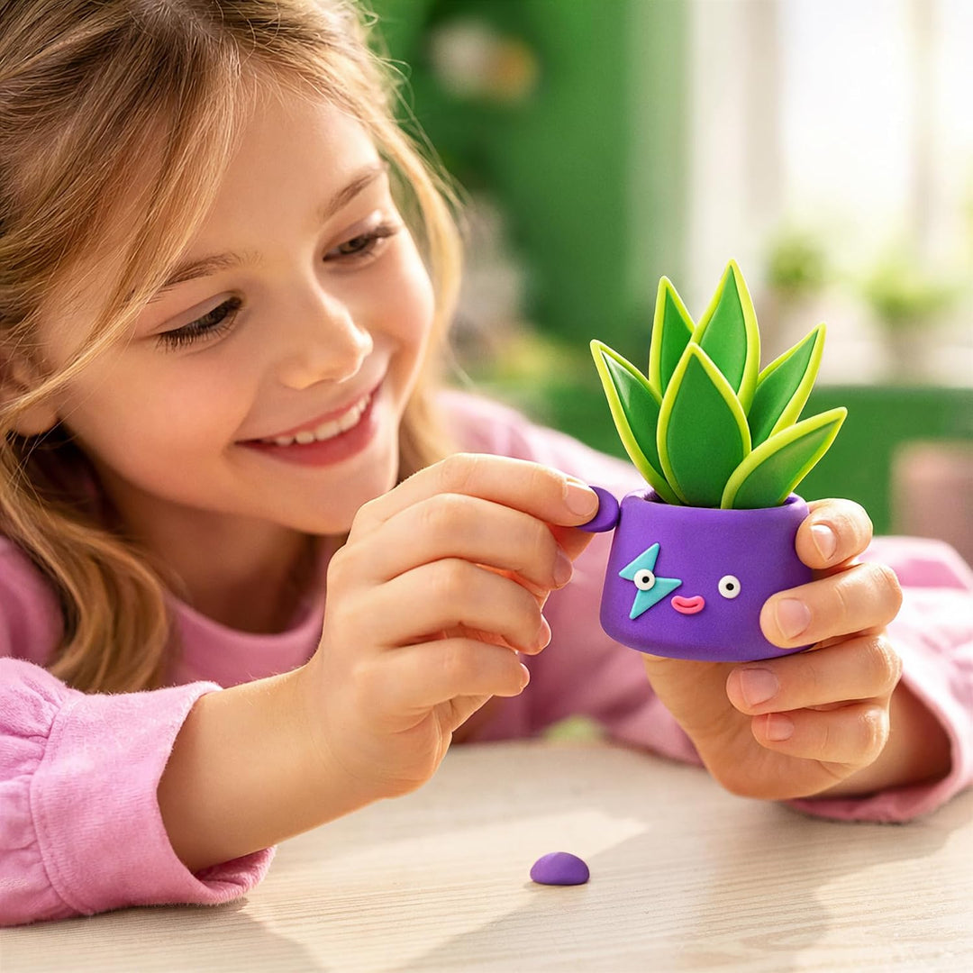 Hey Clay Plant Folks Knete für Kinder, luftgetrockneter Ton mit lustigen Pflanzen, Bastelarbeiten fü