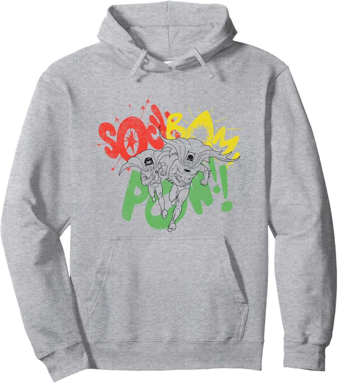 Batman Classic TV Series Sock Bam Pow Adult Pullover Hoodie