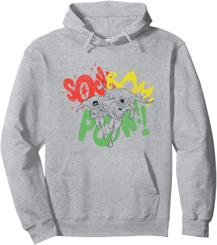 Batman Classic TV Series Sock Bam Pow Adult Pullover Hoodie