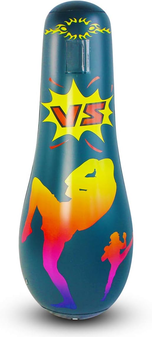SUNSHINEMALL Boxsack für Kinder Boxen Dummy aufblasbare Cool Spass Spielzeug für Jungen Sport Gesche