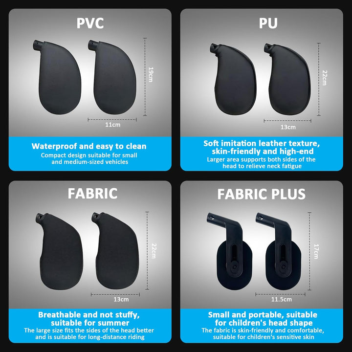 Kopfstütze Auto ,Weichem Gedächtnisschaum,Einziehbare Abnehmbare Nackenstütze Autositz Seitliches Ko