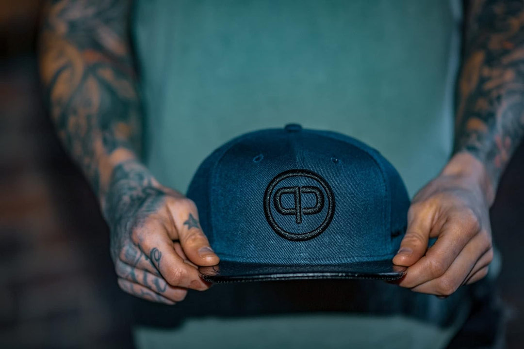 Pablo & Capone Snapback Cap - Navy Blue on Black