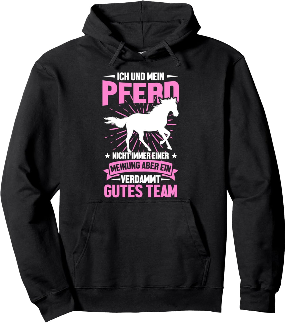 Damen Reiter Mädchen Ich & Mein Pferd Das Beste Team Stall Pullover Hoodie