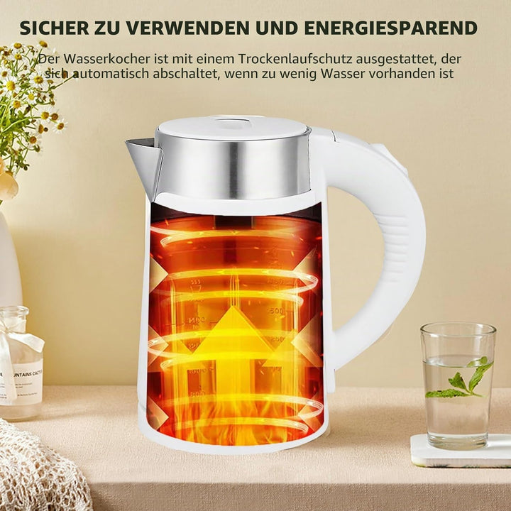 0.8L Reisekessel Edelstahl: Kleiner Wasserkocher, Doppelwandiges Design, Reise Wasserkocher, Leise T