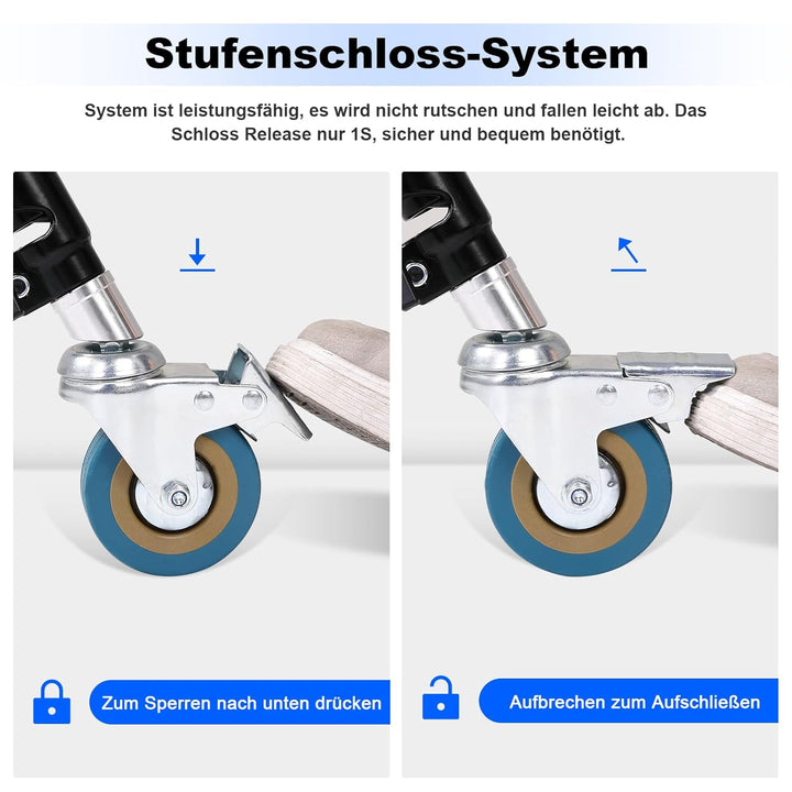 Soonpho 3 Stück Professionelle Lenkrollen Räder für C Stand Stativ, C Ständer Stativrollen, Haltbare