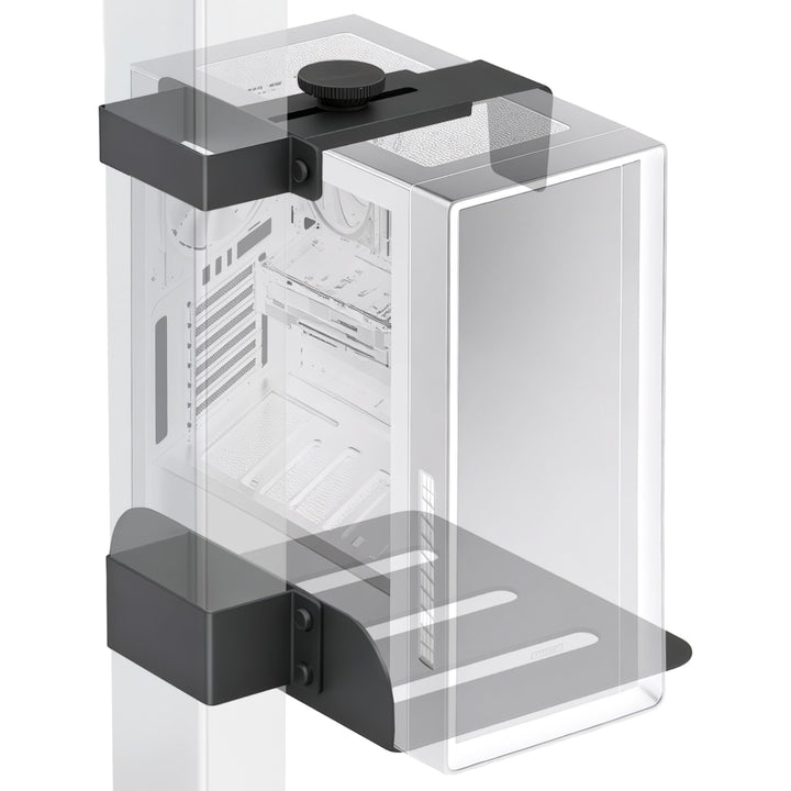 PC Halterung unter Schreibtisch Breitenverstellbar und Höhenverstellbar | Metall PC Gehäuse Holder U