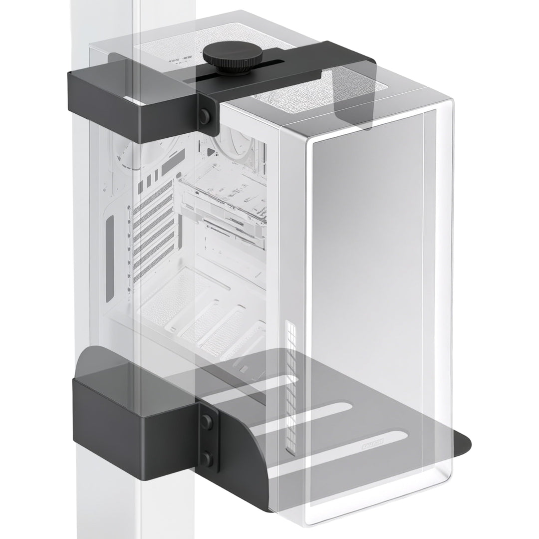 PC Halterung unter Schreibtisch Breitenverstellbar und Höhenverstellbar 65×45 mm, 65×45 mm