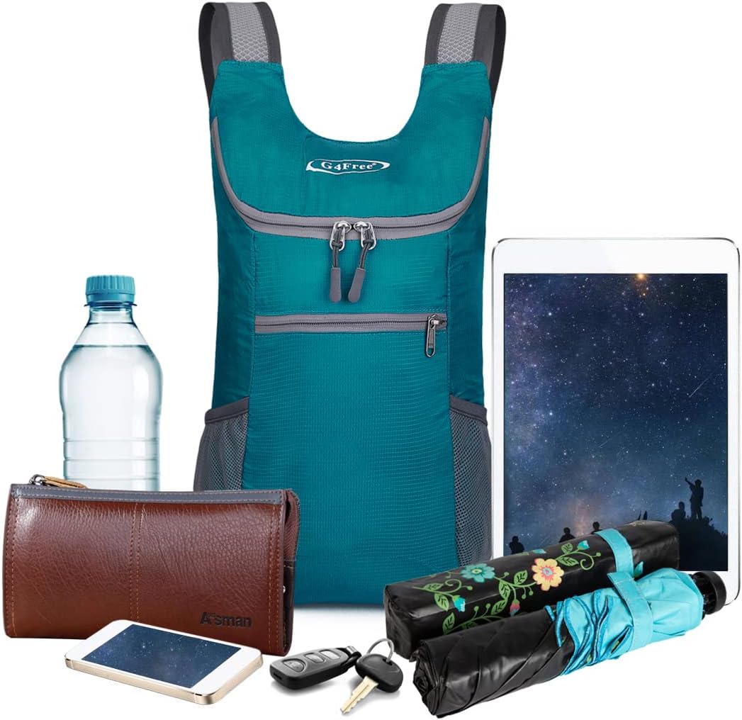 G4Free Ultraleichter 11 l kleiner faltbarer Rucksack für Reisen, Wandern, Radfahren, Wandern oder Me