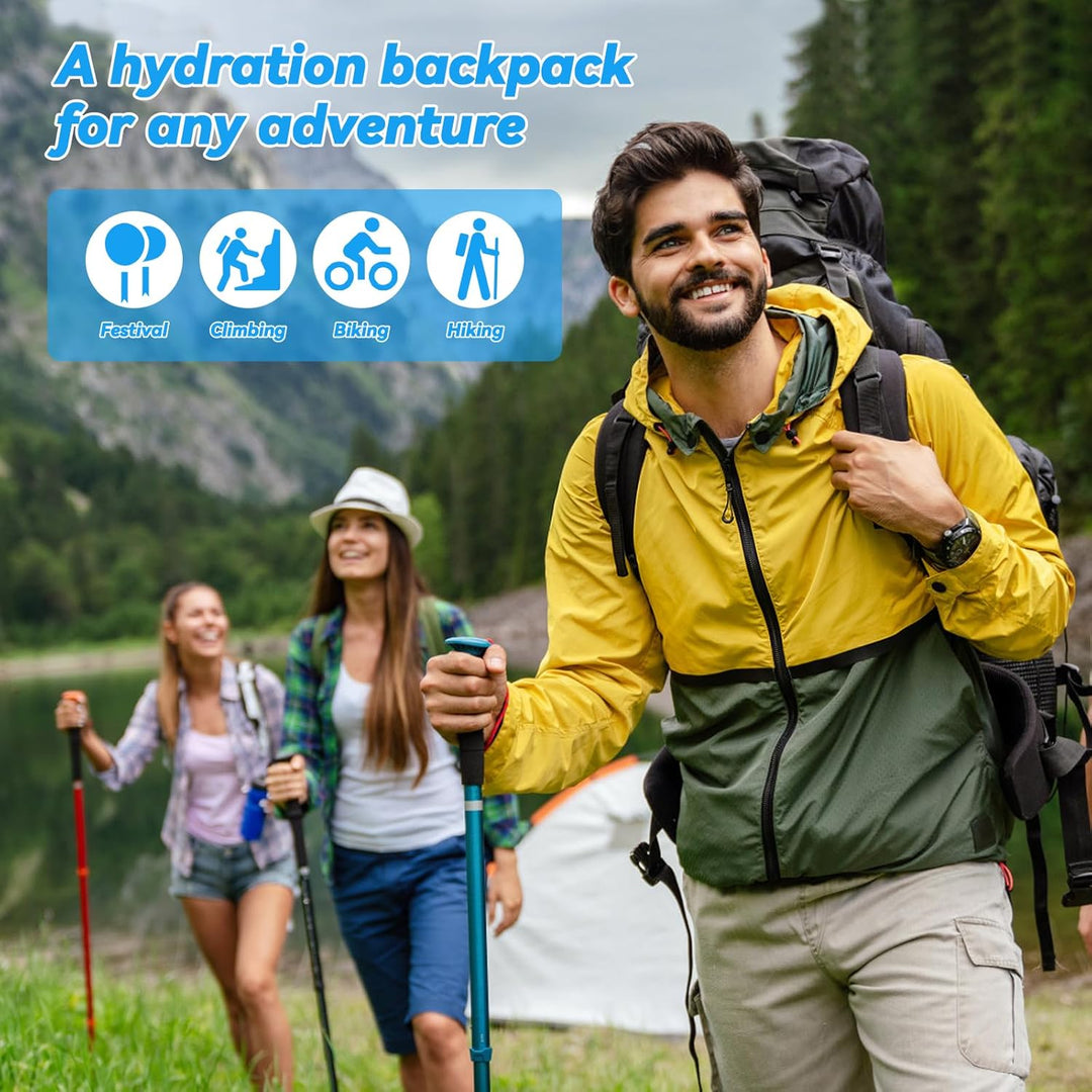 Gewichtsweste, Laufweste Damen Herren mit 2L Trinkrucksack und 500ml Wasserflasche, Laufrucksack mit