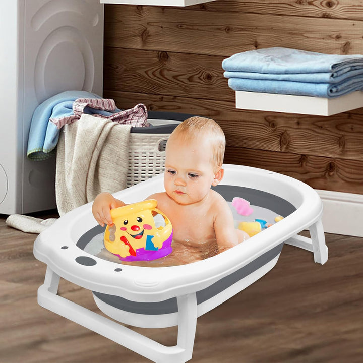 Faltbare Babywanne mit Ablauflöchern Geeignet für Kleinkinder bis 8 Jahre, Hitzebeständige, Rutschfe