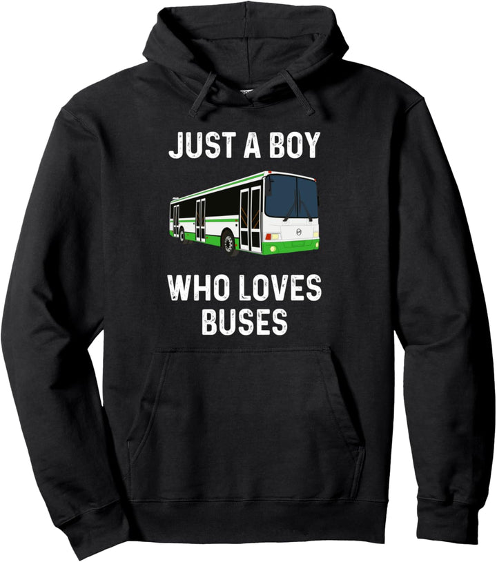 Just A Boy Who Loves Busse – Kleinkind-Jungen-Bus Pullover Hoodie