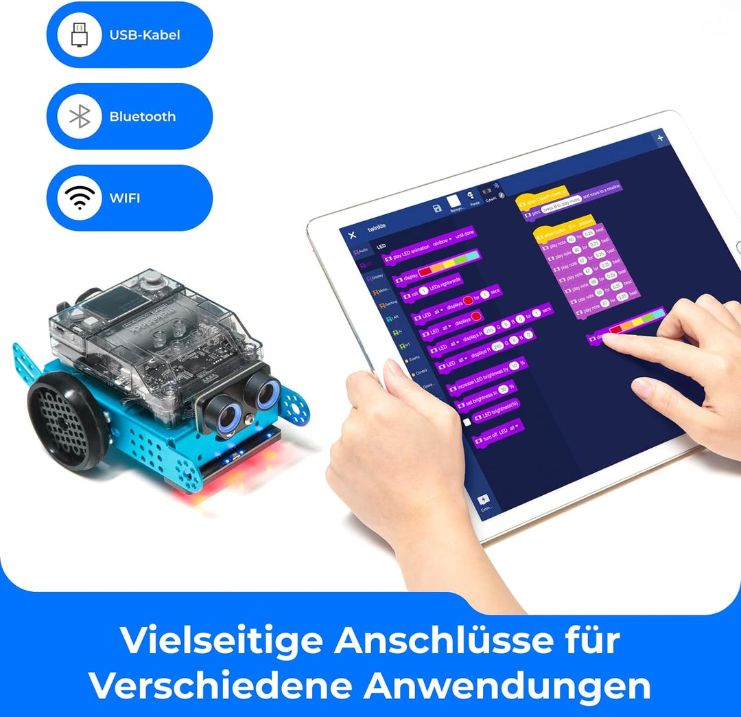 Makeblock mBot 2 Programmierbarer Roboter Kompatibel mit Scratch Python Codierungsroboter für Kinder