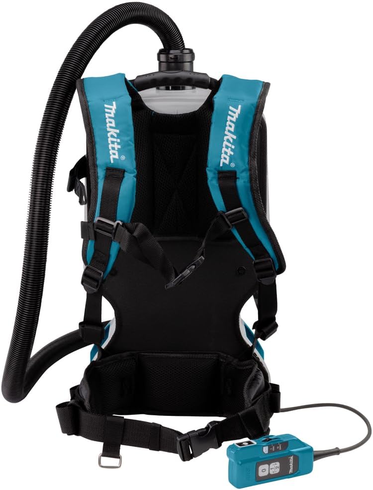 Makita DVC665ZU, Rucksackstaubsauger 2x18 V mit Bluetooth (ohne Akku, ohne Ladegerät), Blau