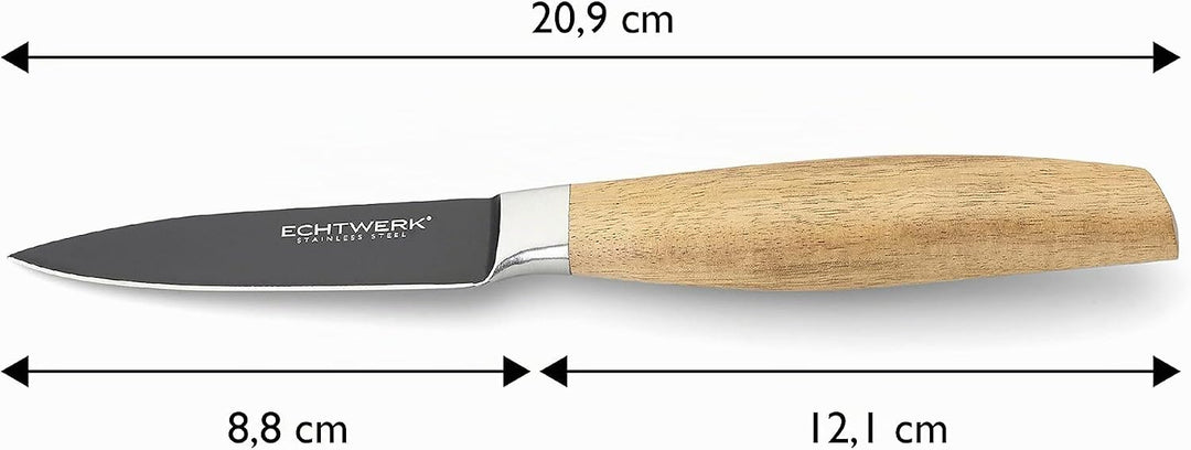 ECHTWERK Schälmesser aus hochwertigem Stahl, Obst & Gemüsemesser, Küchenmesser, Spezialstahl, Griff