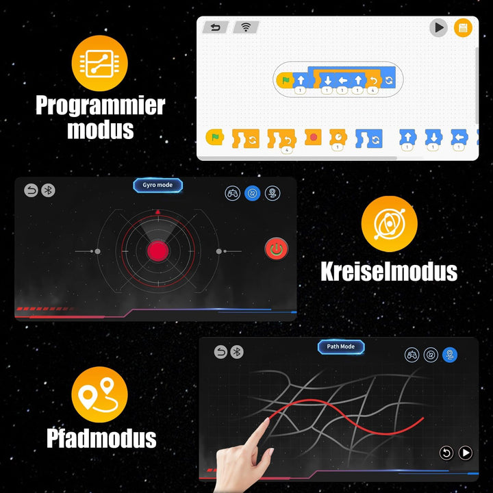 Technik Roboter Bauspielzeug für Kinder, 5 in 1 robots mit App & ferngesteuert Technic Wall robotik