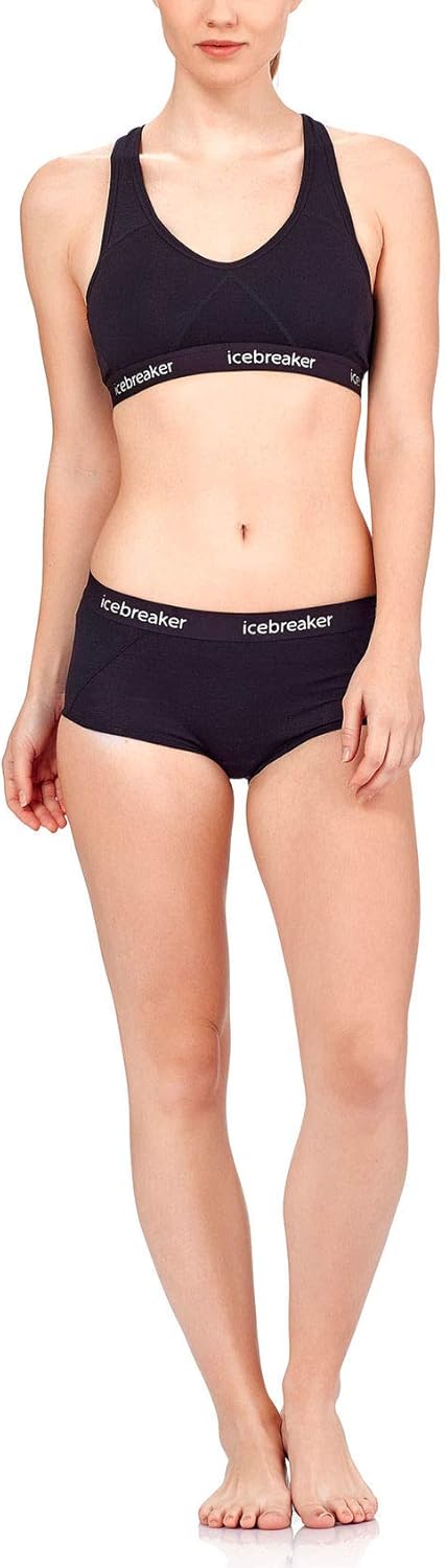 Icebreaker Damen Funktionsunterwäsche Sprite Hot Pants XS Schwarz, XS Schwarz
