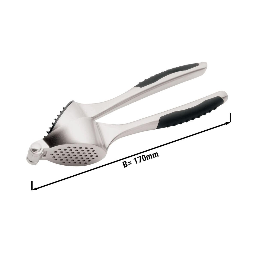 GGM Gastro | KPW17 | Knoblauchpresse - Griffe mit Kunststoffeinlage - Länge: 17 cm - Zinkguss