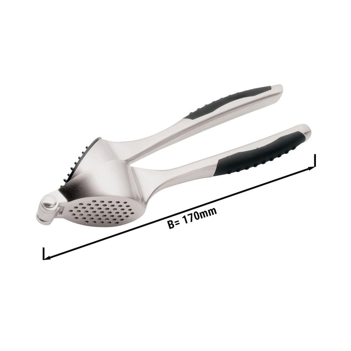 GGM Gastro | KPW17 | Knoblauchpresse - Griffe mit Kunststoffeinlage - Länge: 17 cm - Zinkguss