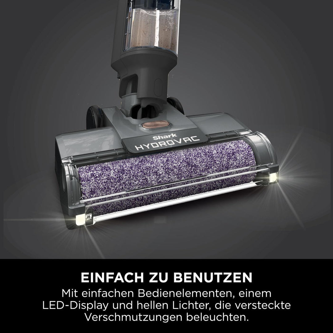 Shark HydroVac Kabelloser Nass Trockensauger mit antimikrobieller Bürstenrolle, Mehrzwecklösung geru