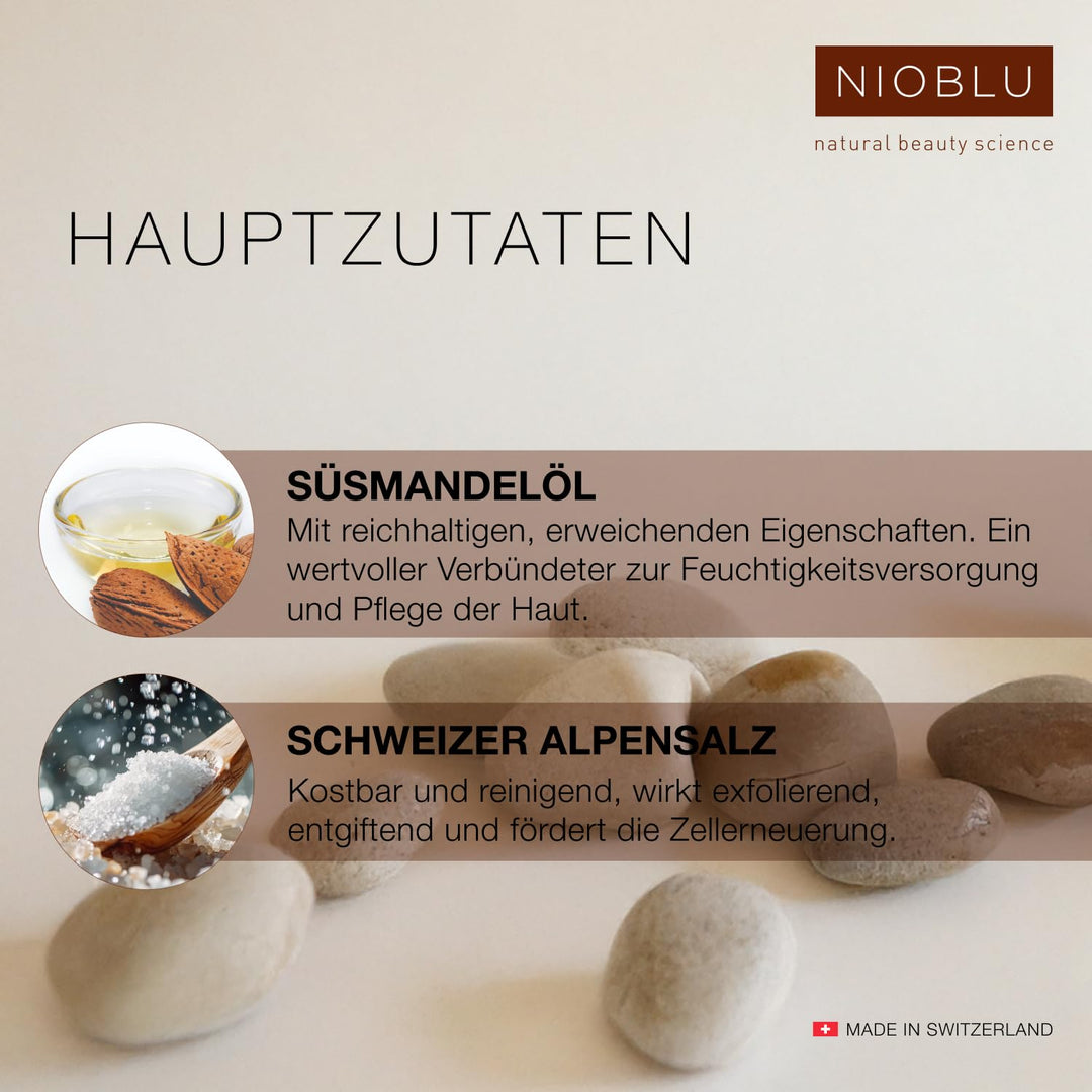 Spa Körperpeeling 200 ml – Glättend, Reinigend, Regenerierend – Mit Schweizer Alpensalz und Süssmand