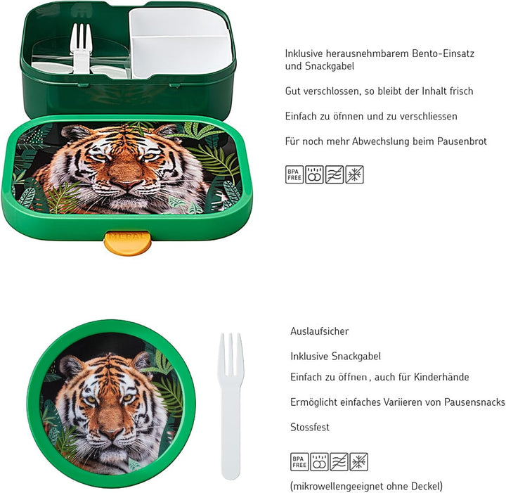 Mepal | Kinder Obst- und Bento Box | Campus meets Fruits | Spülmaschinenfest & BPA-frei | 300 & 750