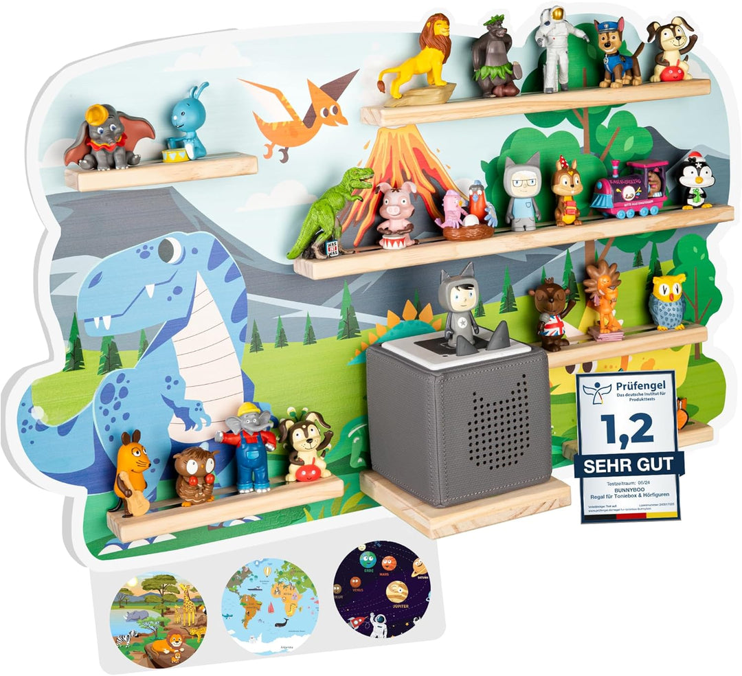 bunnyboo Toniebox Regal - Regal für Toniebox und Figuren - ausreichend Platz für bis zu 45 Tonies un