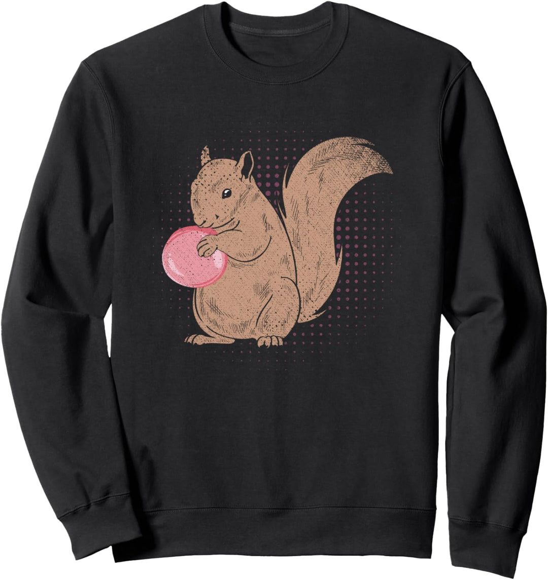 Nagetier Wald Tier Süsses Kaugummi Eichhörnchen Sweatshirt