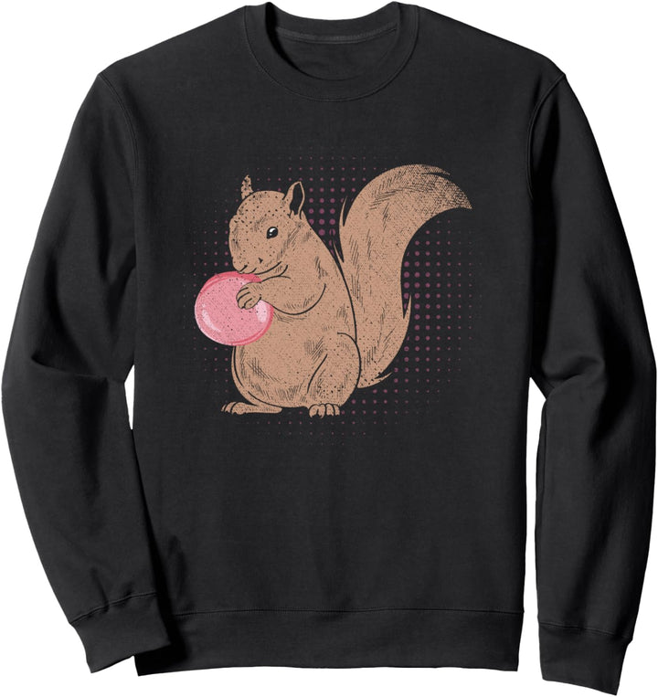 Nagetier Wald Tier Süsses Kaugummi Eichhörnchen Sweatshirt