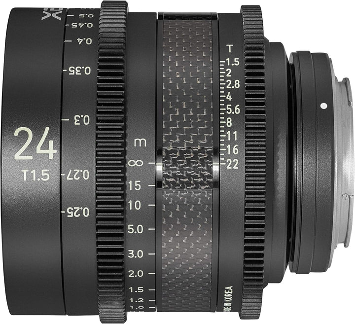 XEEN CF Cinema 24mm T1,5 Canon EF Vollformat – professionelles Cine-Objektiv – Carbon Linsenzylinder