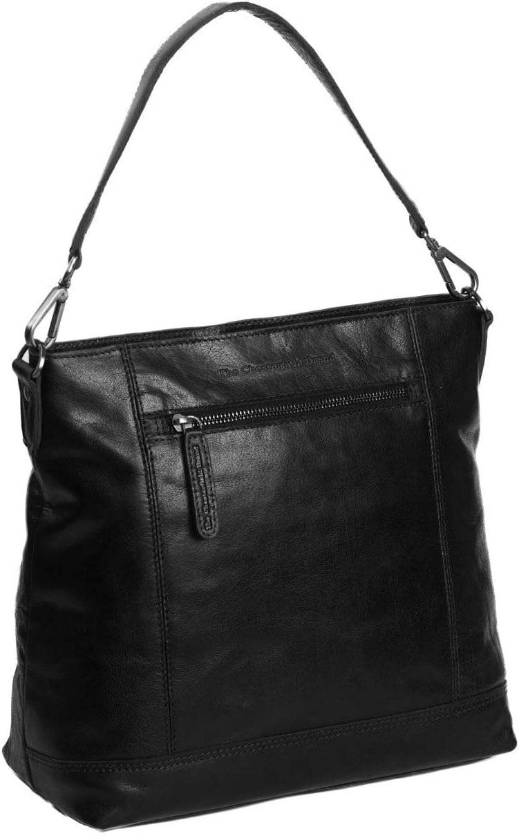 The Chesterfield Brand Antique Buff Annic Schultertasche Leder 30 cm Schwarz, Schwarz