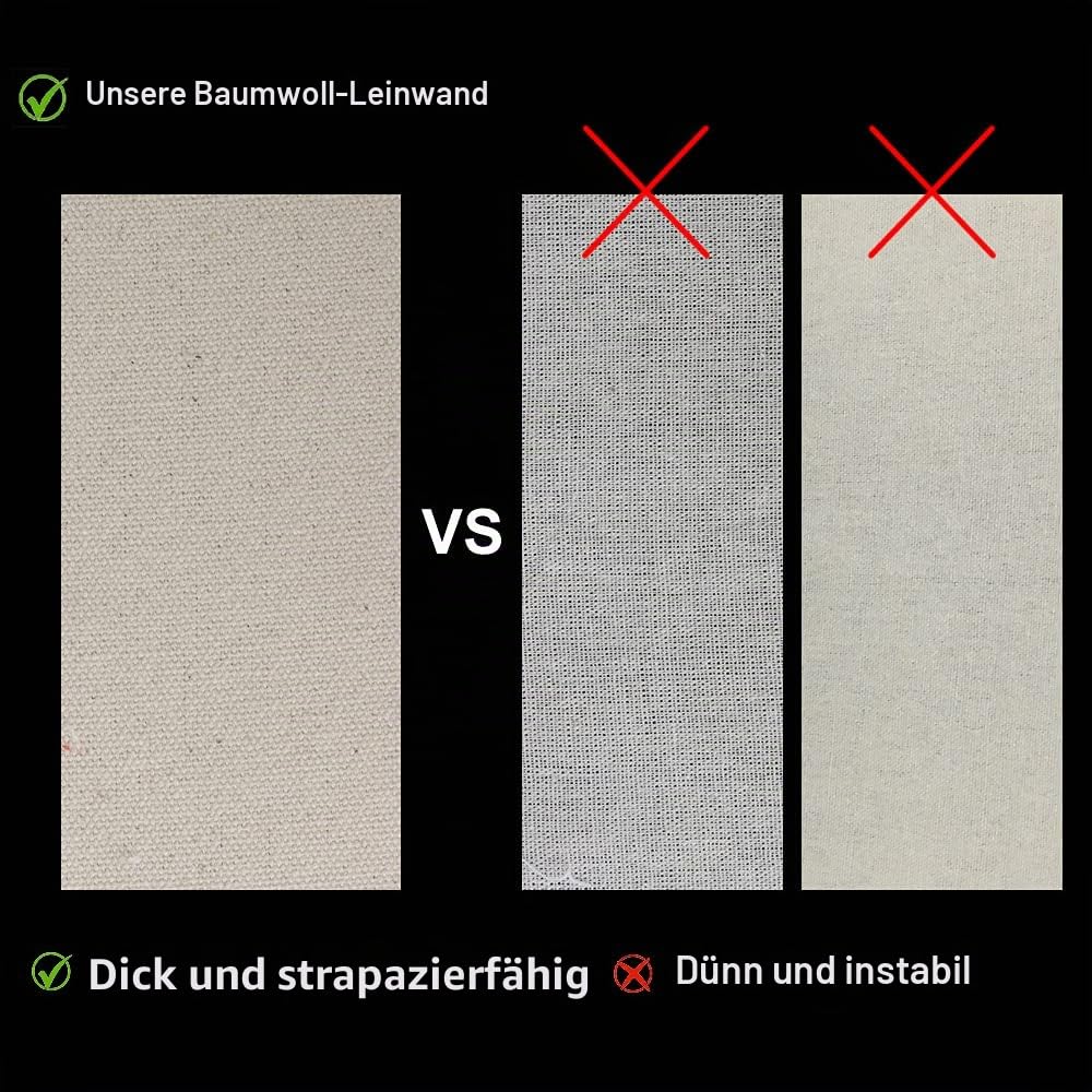Aspire 6 Stück Canvas Kulturtasch Canvas Aufbewahrungstasche Reise Kulturbeutel mit Reissverschluss