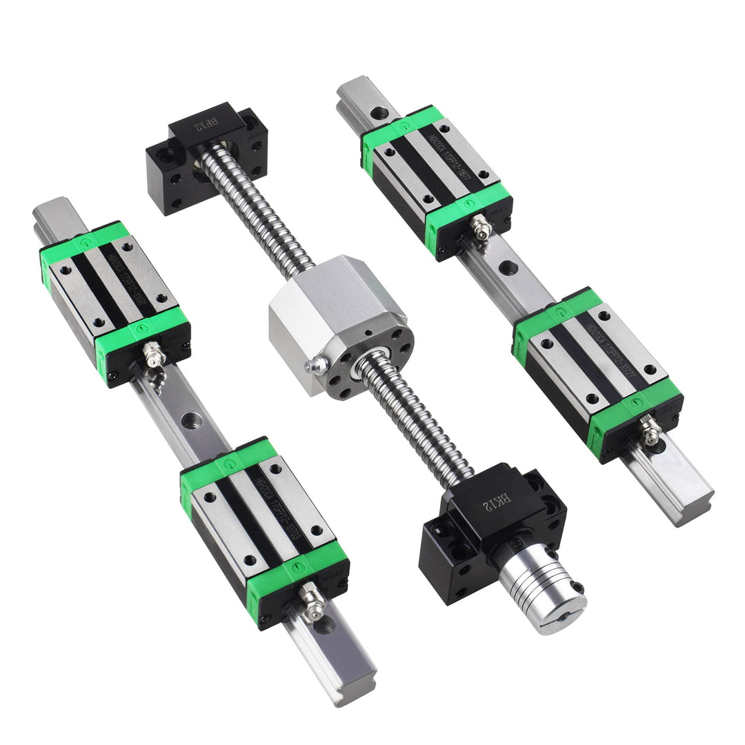 CNCMANS Linearführung Set Enthalten 2 HGR20-600mm Linearschiene mit 4 HGH20CA Gleitblock + SFU1605-6